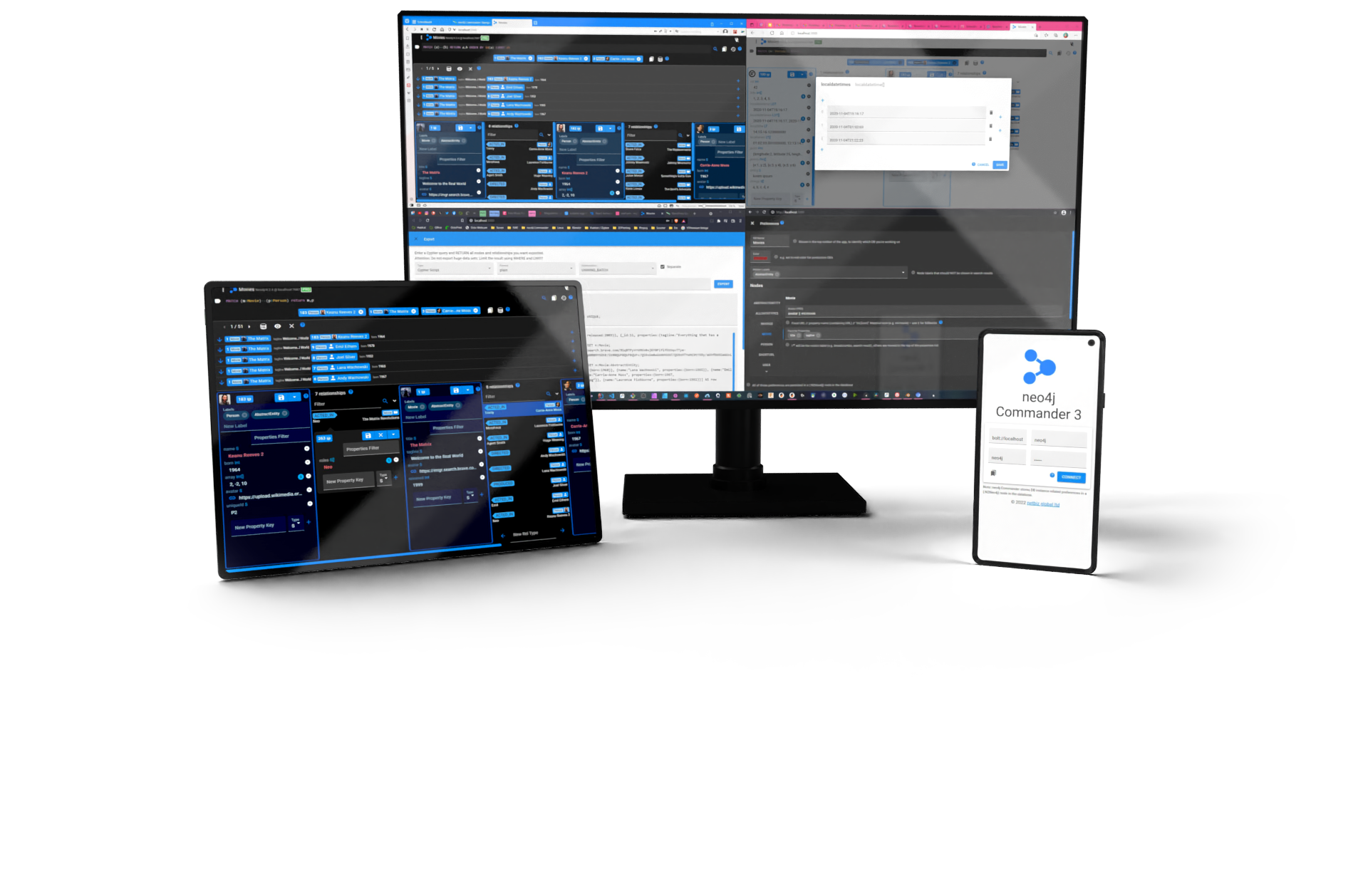 neo4j commander on various devices